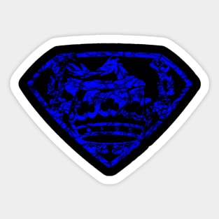 DragonMan Crest (Blue) Sticker